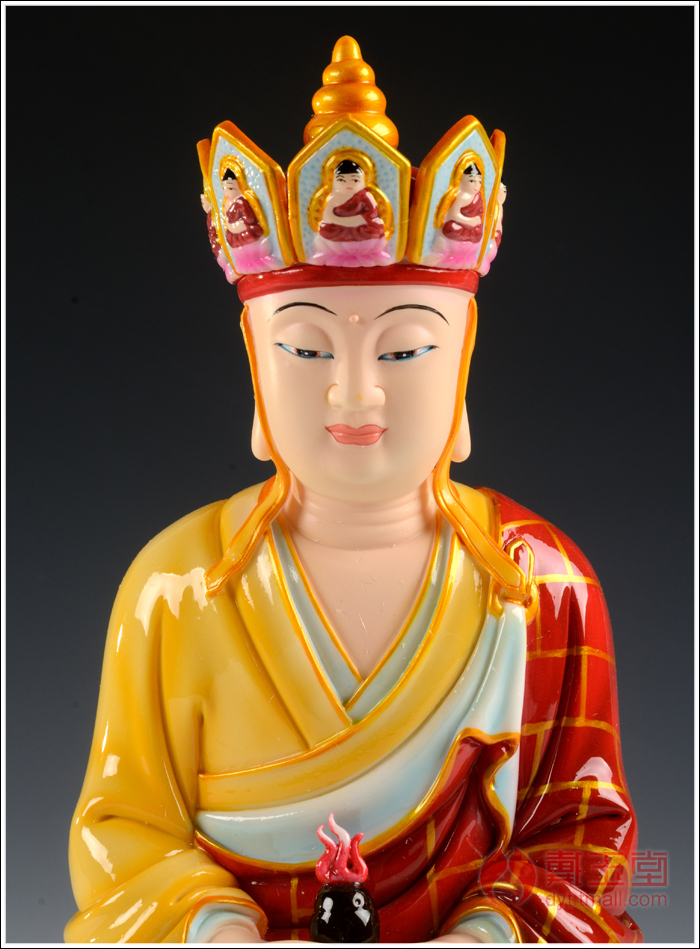 Yutang dai ceramic Buddha the features manually home furnishing articles 11 inch colorful full lotus gift/hid D06-9 d