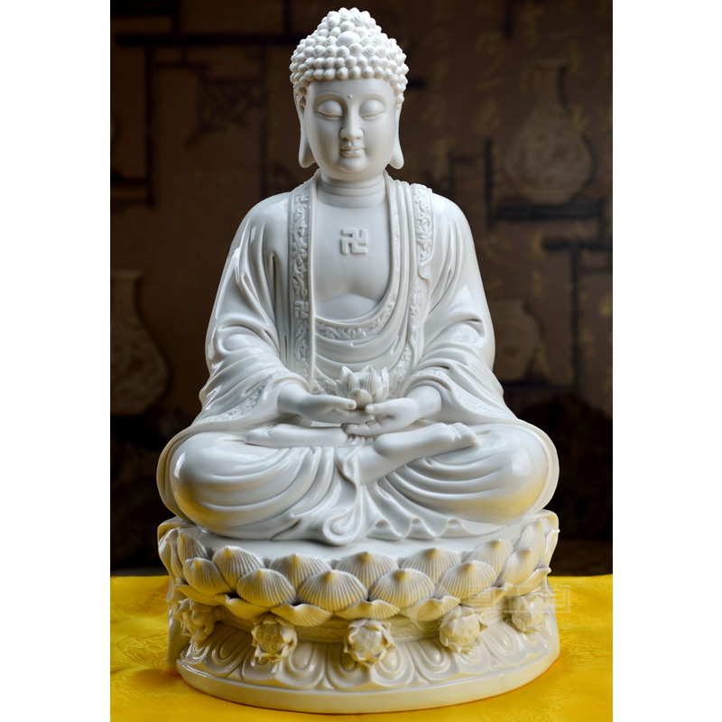 Yutang dai ceramic Buddha enshrined furnishing articles medicine the guru Buddha amitabha/16 inches wulian sanbao D03-003