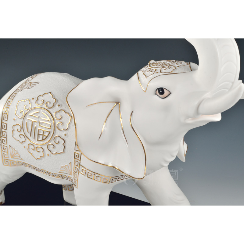 The see colour ceramic elephant furnishing articles of handicraft production 5 fold 】 【 household business gifts/good lucky for you