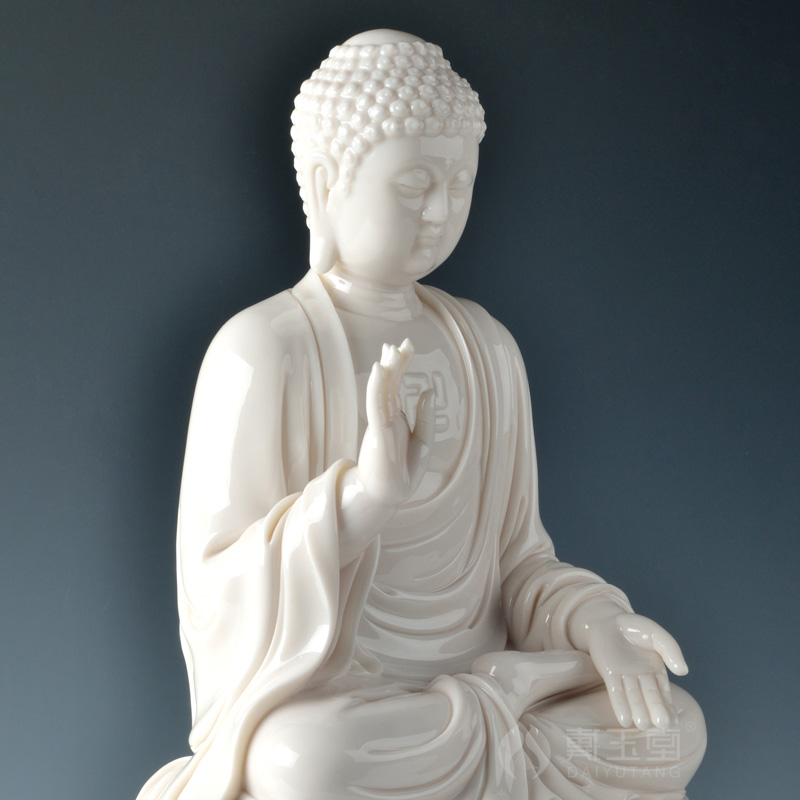 Yutang dai dehua white porcelain master Su Qinghe its art crafts collection/giant Buddha D29-09