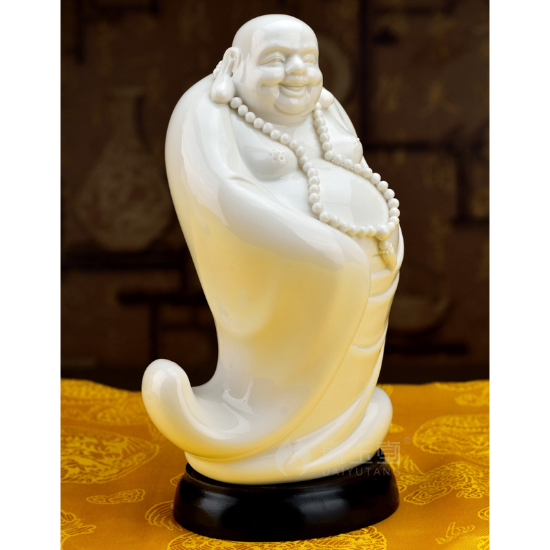 Ceramic handicraft production is pulled from the shelves 】 【 pot - bellied Buddha maitreya Buddha 7 - inch ruyi primer