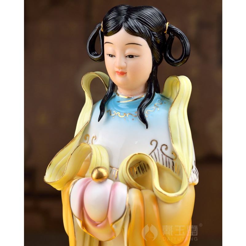 Yutang dai ceramic painting good fortune TongZiLong female Buddha enshrined household guanyin Jennifer, furnishing articles at home