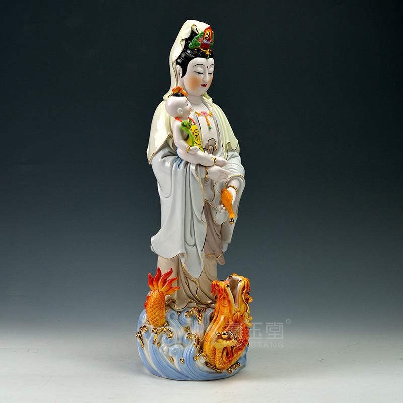 Yutang dai dehua ceramic son SongZi goddess of mercy empress of Buddha enshrined furnishing articles/dragon SongZi guanyin