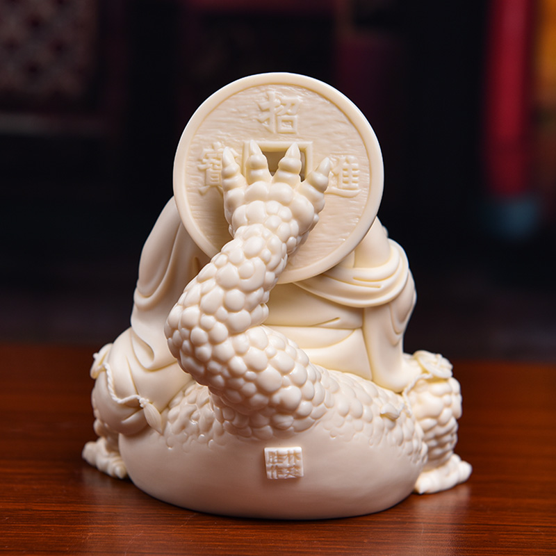 Yutang dai dehua porcelain maitreya Buddha furnishing articles study shelf decorative arts Lin Jiansheng collection