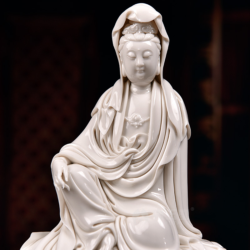 Yutang dai porcelain goddess of mercy Buddha bodhi furnishing articles dehua white porcelain its/lucky goddess of mercy corps D24-101