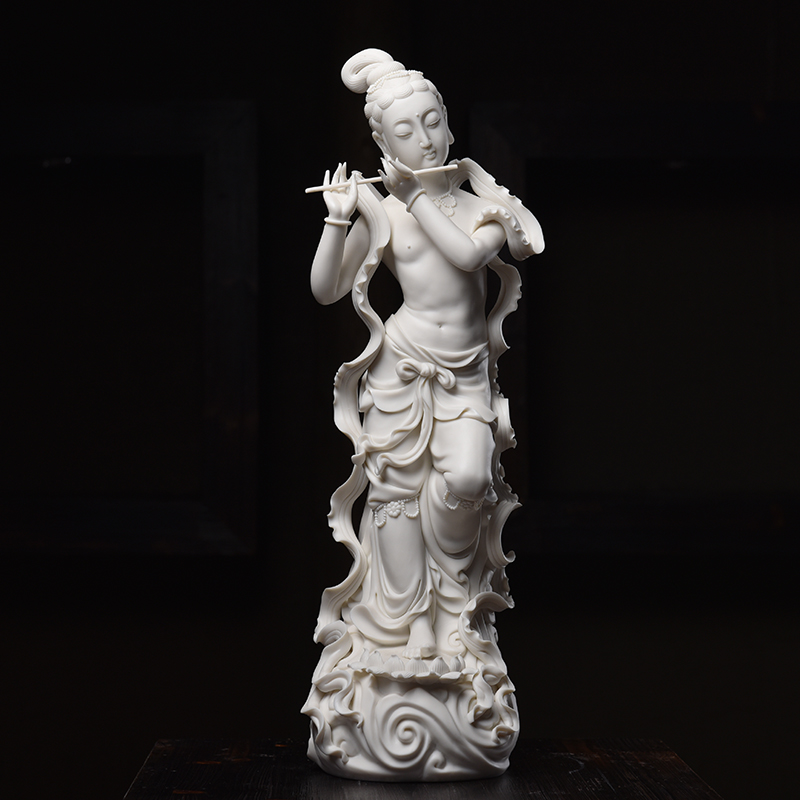 Yutang dai dehua ceramic Su Xianzhong dunhuang flying collecting art furnishing articles difference an acrylic cover