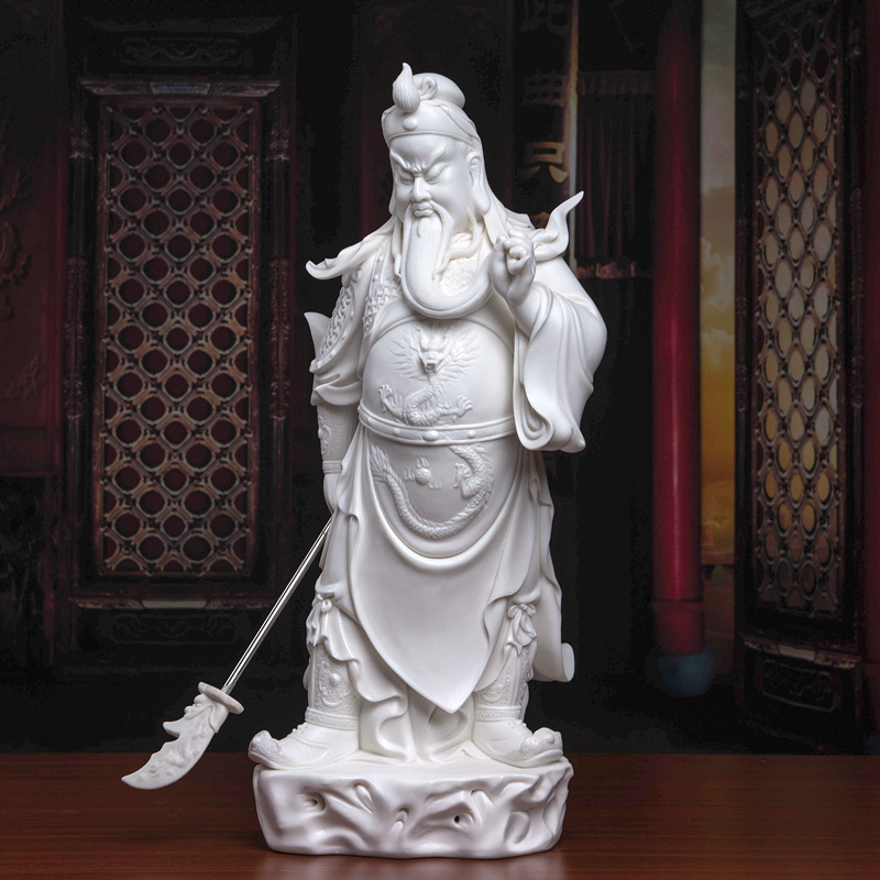 Yutang dai Liu Mingzhi master for dehua porcelain carving of Buddha furnishing articles Sir Zhong wu mammon duke guan/D19-24