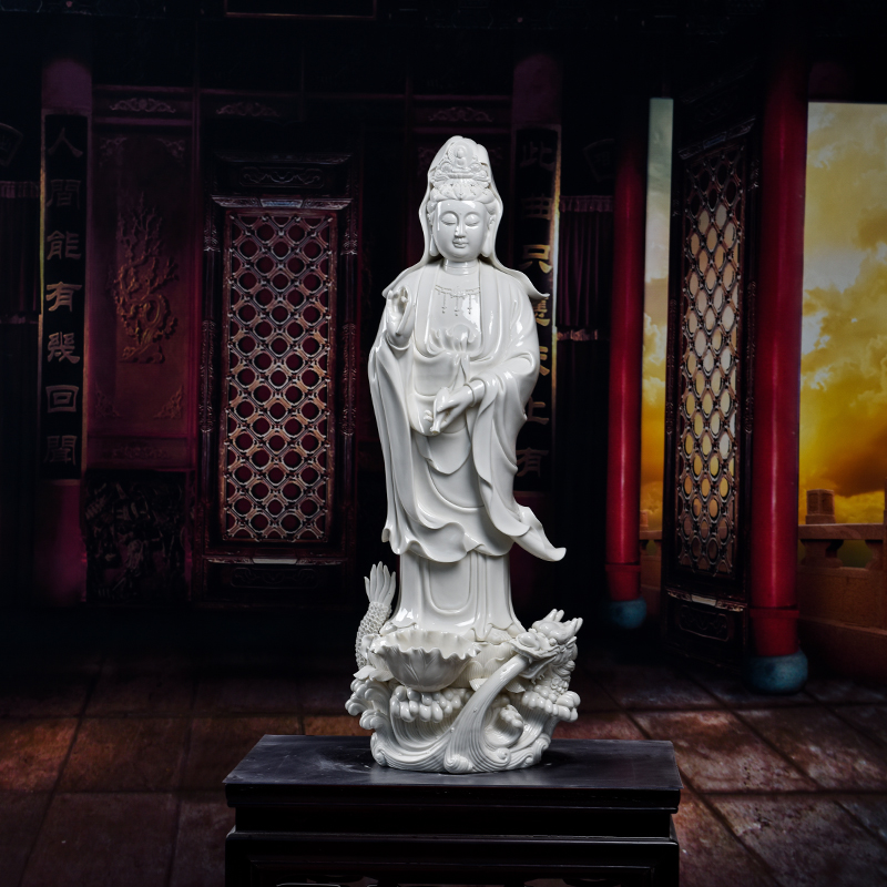 Yutang dai ceramic big Buddha temple villa to crafts are 78 cm li - long gao guan Yin/D12 to 40