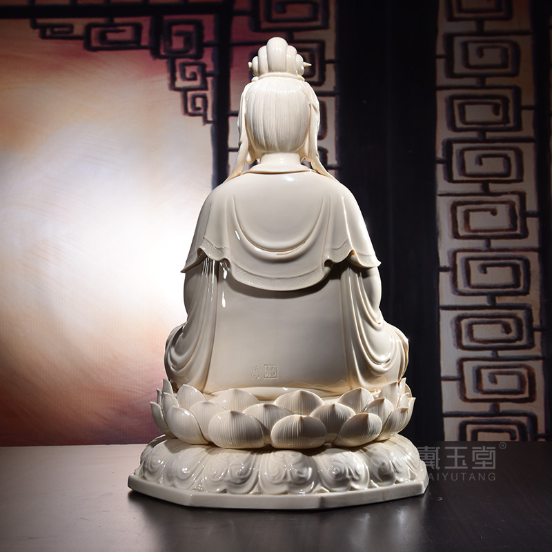 Yutang dai home three holy 18 "antique jade Buddha furnishing articles western yellow D06 trend to bodhisattva porcelain - 41