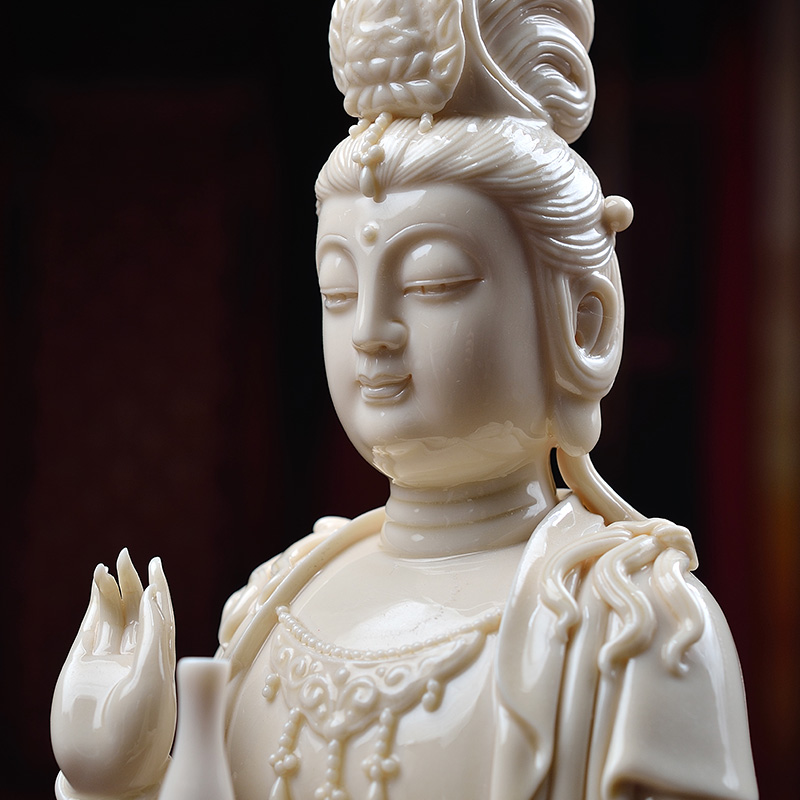Yutang dai ceramic household in the south China sea avalokitesvara stand like consecrate figure of Buddha that occupy the home furnishing articles/lotus guanyin