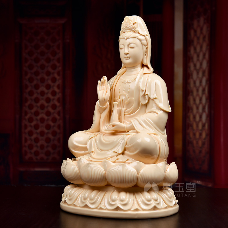 Yutang dai dehua white porcelain household avalokitesvara consecrate figure of Buddha that occupy the home furnishing articles/small lotus guanyin