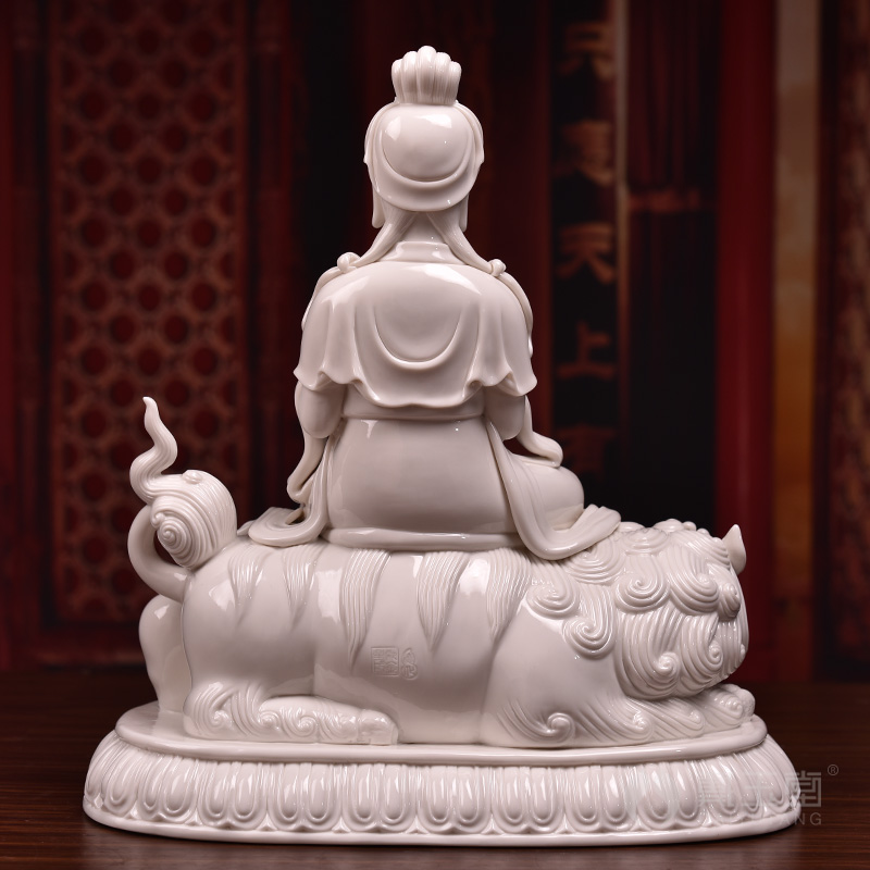 Yutang dai dehua ceramic household Buddha crafts home furnishing articles/manjusri bodhisattva PuXianPu Mr