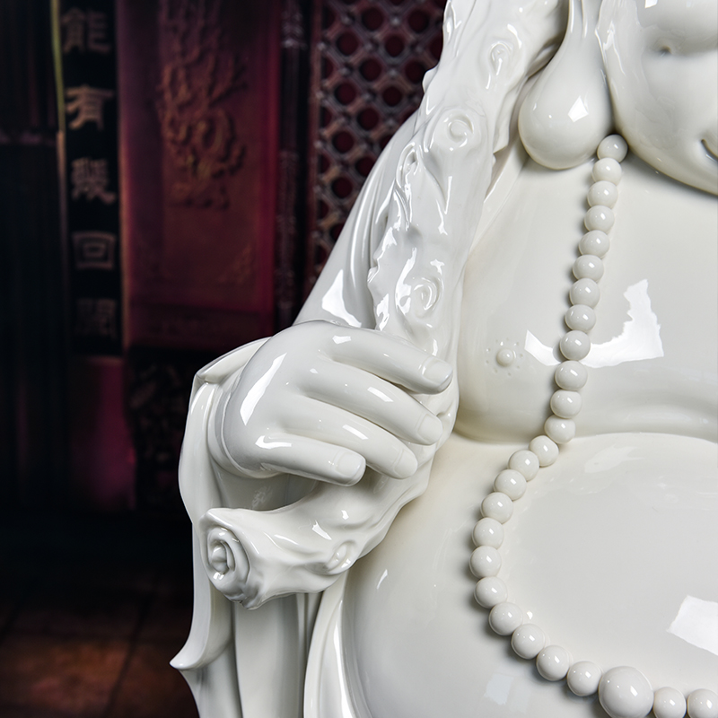 Yutang dai ceramic big Buddha floor furnishing articles vestibular adornment/1 m Gao Lishi maitreya D12-34