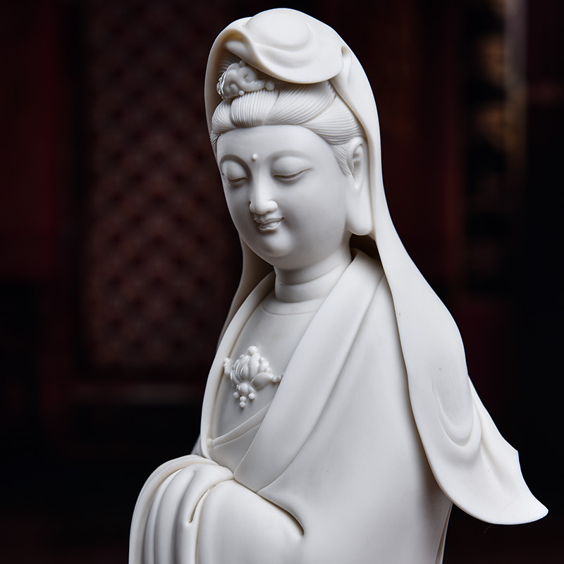 Yutang dai dehua ceramic art crafts of Buddha furnishing articles jian - pin Lin boy worship goddess of mercy corps/D26-32 a