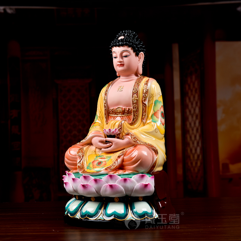 Yutang dai ceramic amida Buddha sakyamuni Buddha worship that occupy the home furnishing articles/dunhuang color of the big Buddha