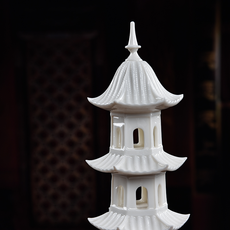 Yutang dai ceramic layer 7 wenchang tower home furnishing articles dehua porcelain its crafts accessories/D27-114