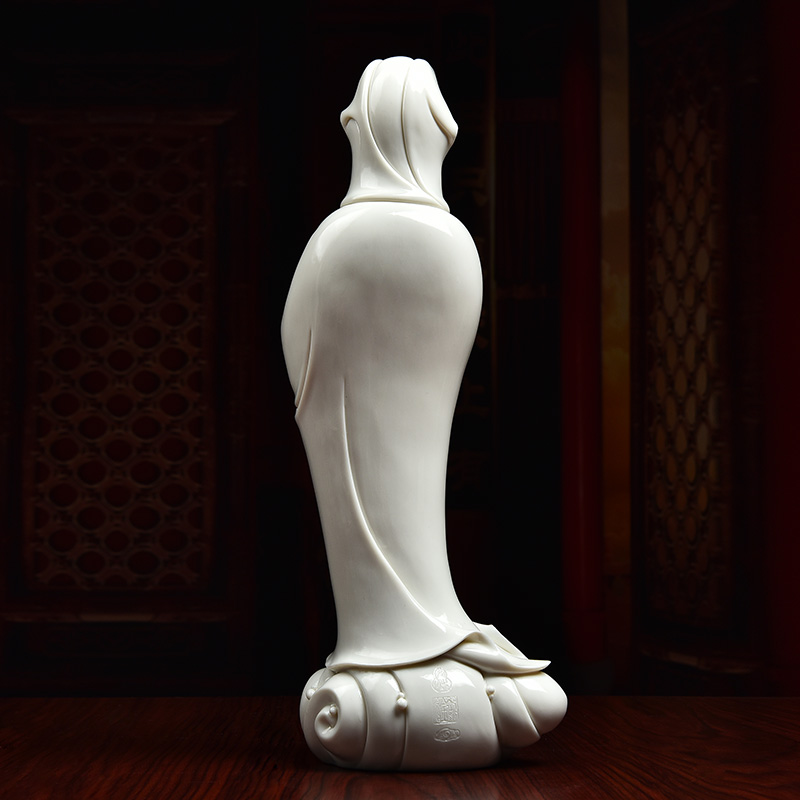 Yutang dai furnishing articles dehua white porcelain ceramic avalokitesvara figure of Buddha its/lotus guanyin D20-24