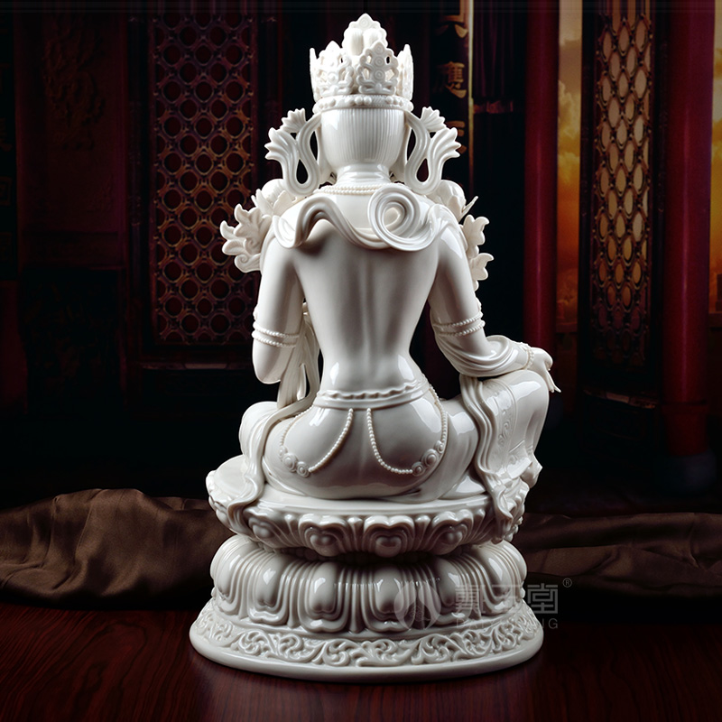 Yutang dai dehua ceramic Zheng Guoming tantric master its sect Buddha/green tara Luo Guanyin D41-35