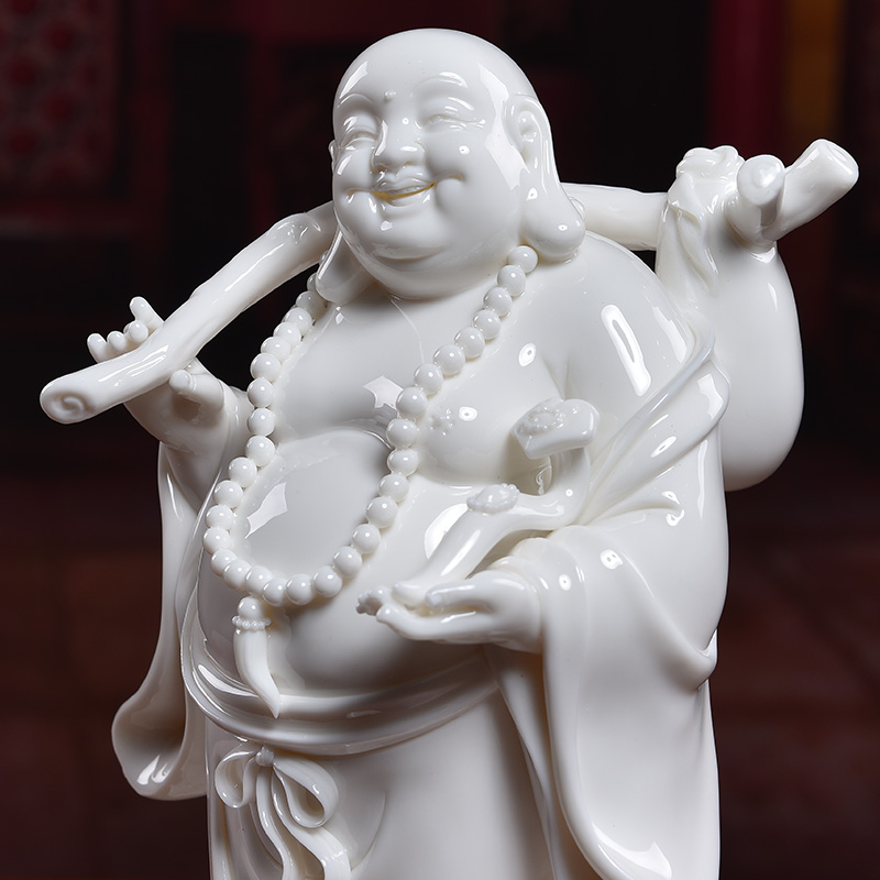 Yutang dai dehua white porcelain ceramic laughing Buddha maitreya Buddha furnishing articles creative decoration/fill their carts