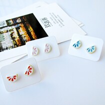 Temperament Korean simple lemon stud earrings female 2019 new student jewelry birthday gift