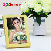 Solid wood photo frame table wall hanging ins creative 6 inch five inch ten inch personality cute photo log color simple picture frame