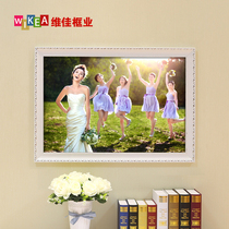 Wedding photo frame Enlarged size wall-mounted wedding photo frame Photo printing plus family portrait frame mounting customization