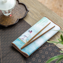 Guo Tian Painting Cotton Tea Towel|Chinese Tea Cloth Strong Table Cloth Strong Table Mat and Thick Mattage Tea Towel Accessories