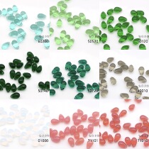 Monochrome 2 Czech water drop beads imported diy jewelry handmade accessories 6x9mm horizontal hole hairpin material 2 pieces