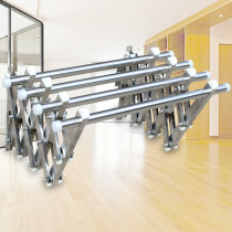 Four-pole balcony windowsill stainless steel push-pull drying rack Outer floating drying rack Telescopic hanging rack drying rack Clothes rack