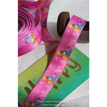 Pink Outlet Foreign Trade Foreign Trade Cute Cartoon Printed Little Bear Delicate Silk with satin handmade hand ledger accessories decoration DIY