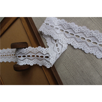 Float white small hole elastic bilateral lace lace lace can be worn with outer single outlet Loretta accessories DIY handmade