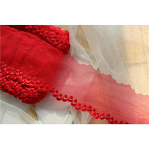 Outlet Red Feather Embroidery Lace Lace lace Barbie BJD Dress Dress Polenta HAND DIY PEAK GOWN ACCESSORIES