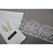 Exit Foreign single white European-style flowers Fine water Embroidered Lace Lace hand ledger Qipao Accessories DIY Handmade