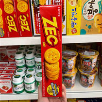 South Korea imported Lotte ZEC Jack red box biscuits 100g crispy salty original breakfast biscuits