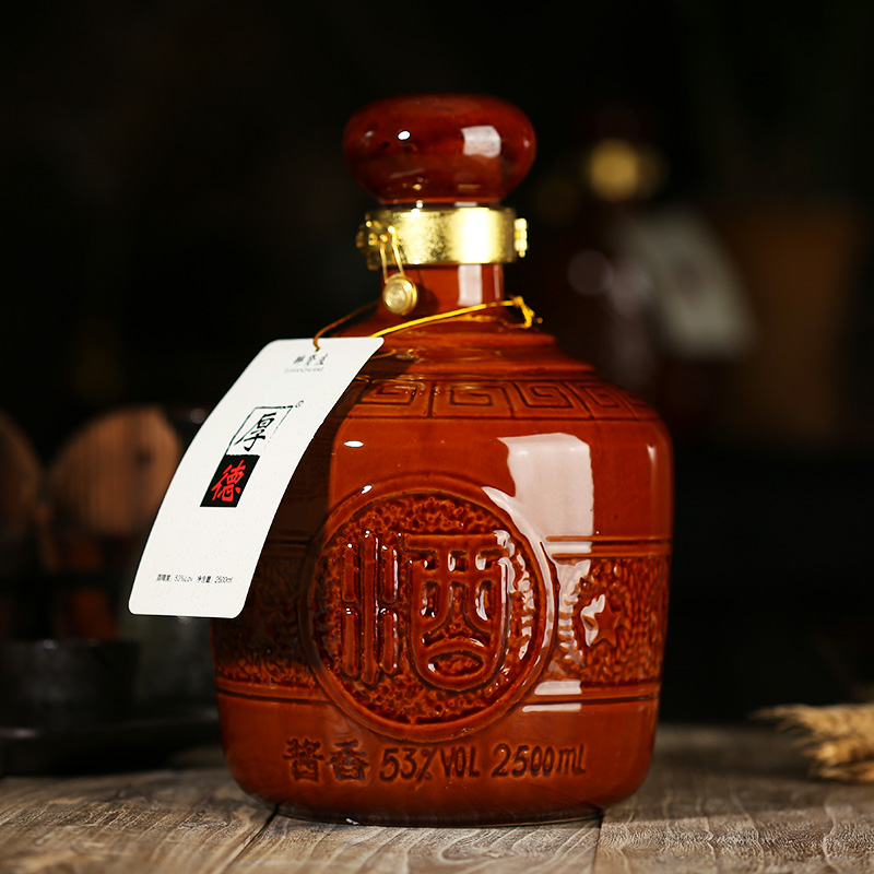 国产白酒特价贵州茅台镇酱香型坛装收藏老酒53度高度酒2500ml原浆