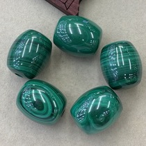 Qiaoyi jewelry 8155 natural raw ore malachite barrel beads loose beads Road Pass DIY jewelry accessories 20*24mm