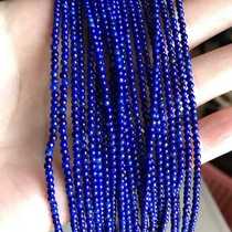 Qiaoyi jewelry 0136 natural Lapis lazuli exquisite small beads necklace lanyard 2mm bracelet necklace dual-use models