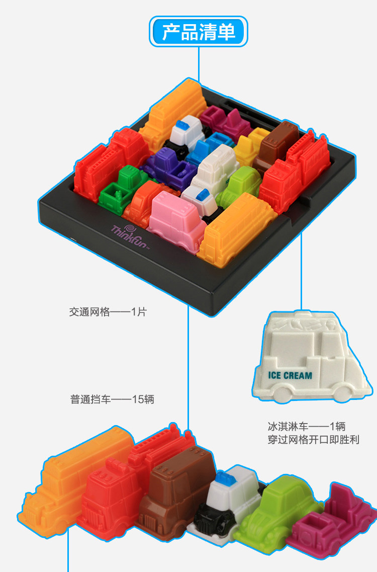 Развивающая игра для детей США thinkfun пробке время настольная игра детей образовательные игрушки пробке 3-до 8-летнего логические игры Klotski 3-8