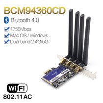 bcm94360cd Wireless network card Desktop computer pcie Gigabit Bluetooth 4 0 receiver support MAC system