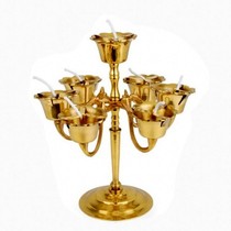 Buddha Hall household fairy cooking oil lamp holder pure copper oil lamp seven star continued life long light liquid ghee lamp stand for lamp