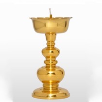 Plain noodles for Buddha lamp Edible oil liquid ghee lamp holder Buddha Hall home Guanyin Xianjia pure copper light body gourd oil lamp