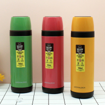 Lock lock lock thermos cup Stainless steel large capacity 24-hour insulation push-down cup Student travel belly cup