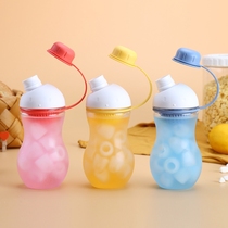 Lock lock lock Korean water cup Childrens handy cup Plastic sports with tea partition Portable simple cute leak-proof cup