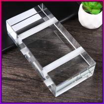 Fine grinding vertical hole brick glass tile transparent square glass partition wall Crystal brick bar light transmission curtain wall View wall tile