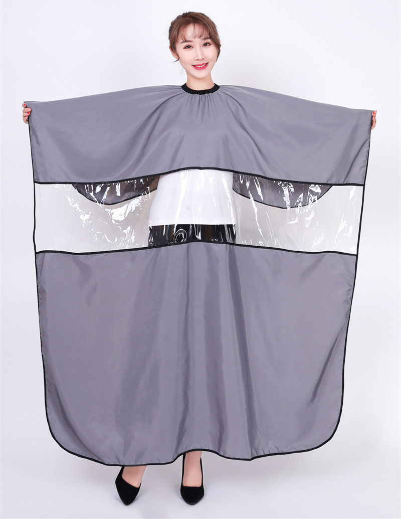 理发店围布成人不沾发专业剪发高档美发围布发廊专用透明定制logo