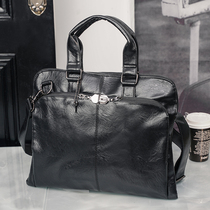 Korean version briefcase Business Package handbag Inclined Satchel Bag Single Shoulder Bag Inclined Cross Bag Mens Bag Men Casual Bag