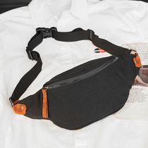 2022 New Chest Bag Han Edition Mens Bag Canvas Small Satchel Outdoor Sports Pocket Fashion Mini Skew Cross Bag