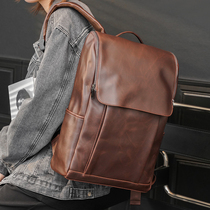 2022 new Korean version Backpack Outdoor Cortical Double Shoulder Bag Student School Bag Casual Bag Inn Retro Computer Bag