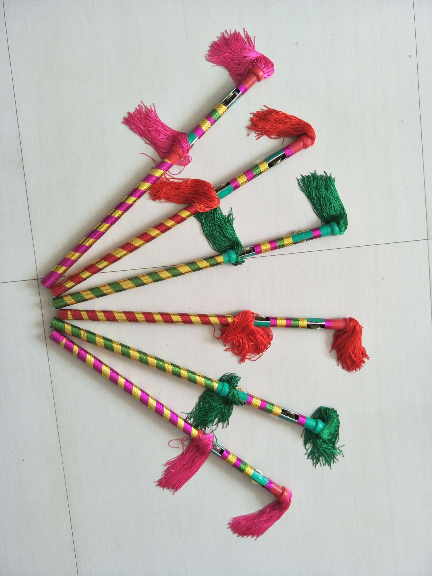 打连响打钱杆金钱棒打花棍打连厢杆铜钱广场舞道具成人儿童不锈钢