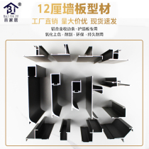 12mm wall panel closing line aluminum profile edging card strip decorative strip side strip I-shaped aluminum alloy skirting line Gray